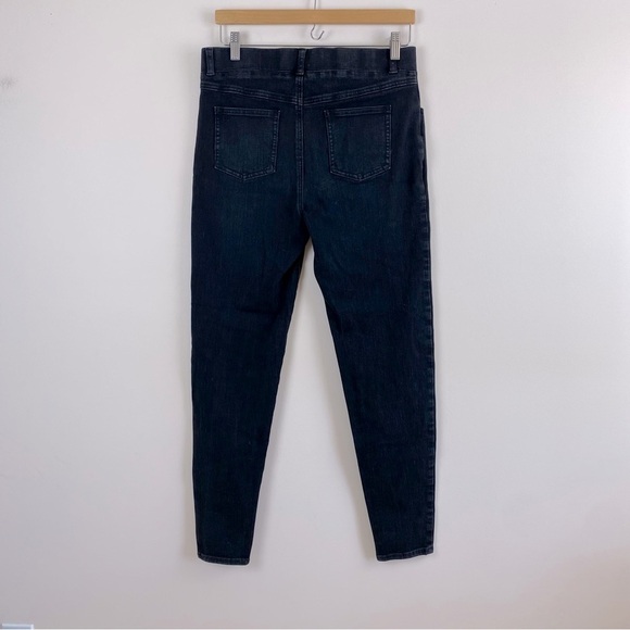 Betabrand Signature Mid-Rise Denim Pull-On Skinny Jean Black Rinse - Picture 2 of 6